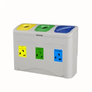 Pojemnik do segregacji odpadów TUDE SORT zestaw  na 3 frakcje