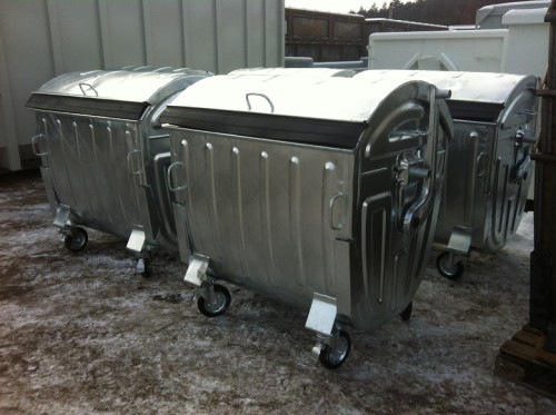 Pojemnik metalowy 1100l ocynkowany sklep